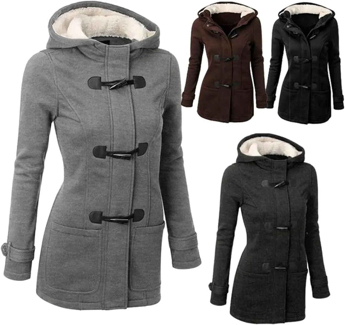 2pcs Warm Coat Casual Coats for Women Black Coats Daugter Thermal Coats for Women Women's Heated Coat