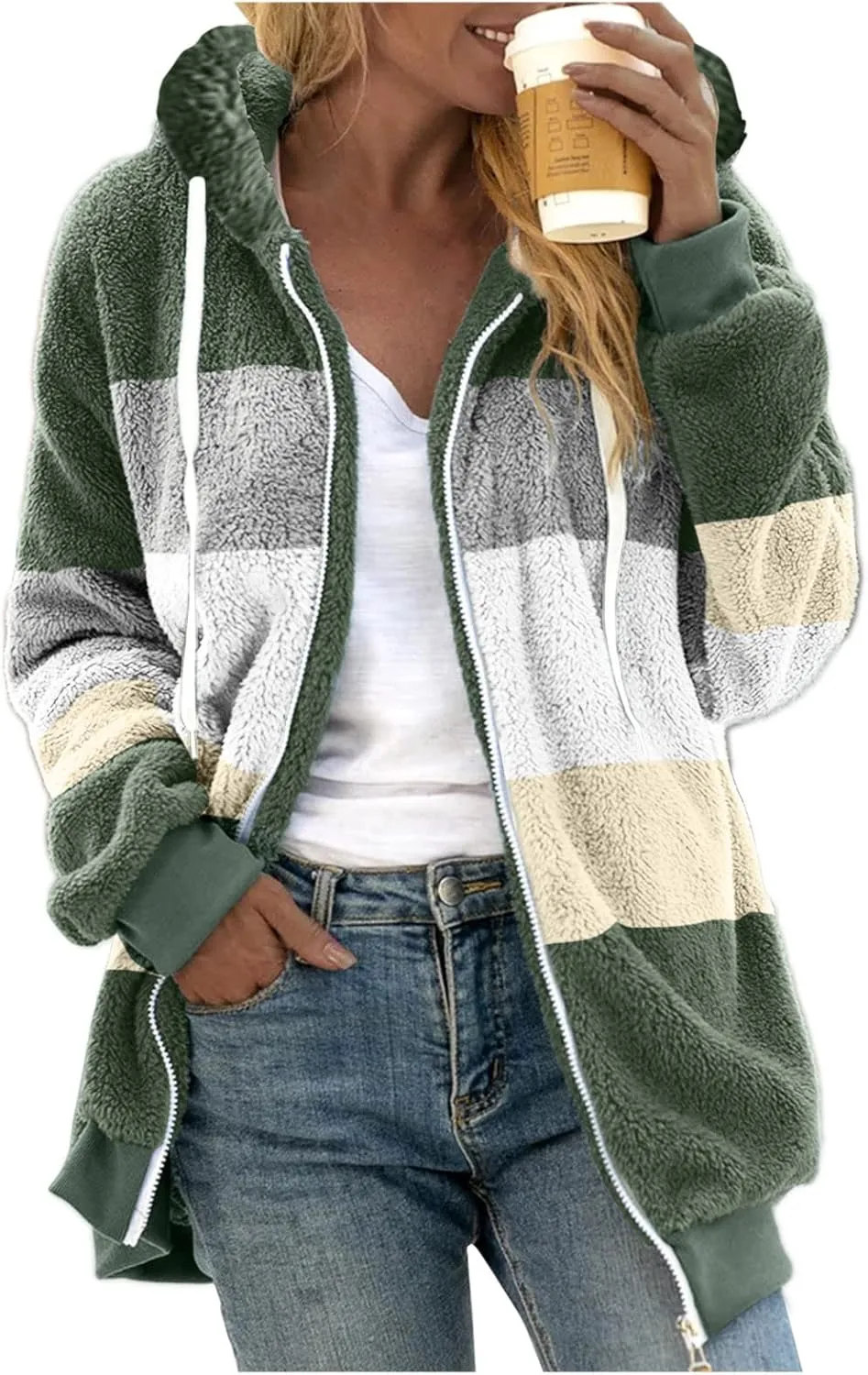 aihihe Oversized Cardigan for Women Classic Lapel Collar Open Front Long Jacket 2023 Fall Trendy Outerwear with Pockets