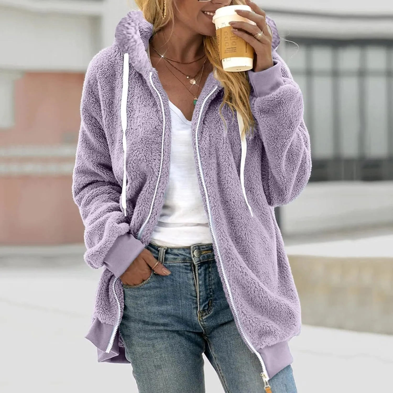 aihihe Oversized Cardigan for Women Classic Lapel Collar Open Front Long Jacket 2023 Fall Trendy Outerwear with Pockets
