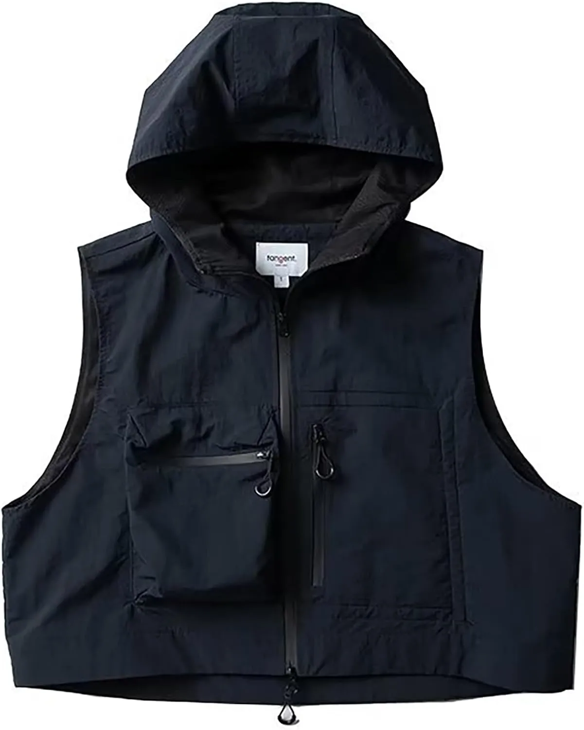 BAIMORE Men's Utility Hooded Zip Up Outdoor Work Fishing Travel Photo Vest Jacket with Pockets