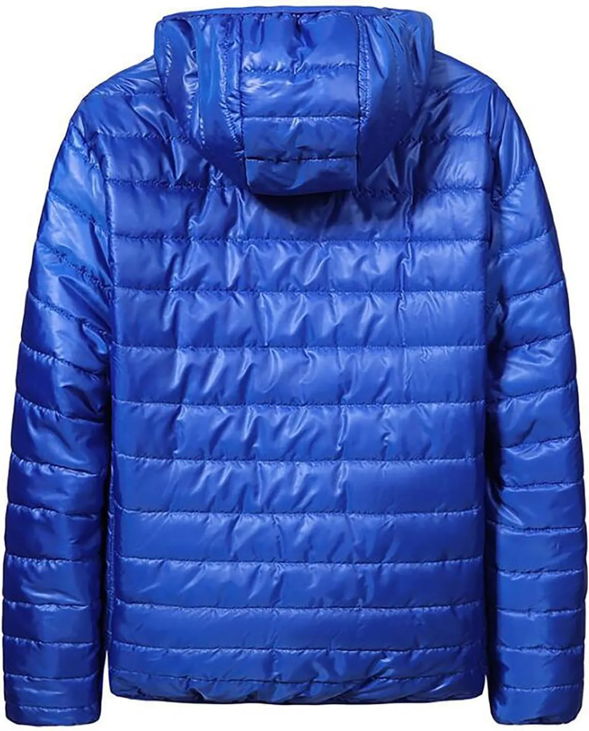 BIFUTON Men's Lightweight Puffer Down Jackets Detachable Zipper Hoodies Winter Coat Cotton Padded Coat for Travel Ski Jackets