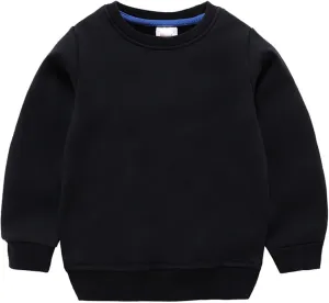 Boys Girls Crewneck Sweatshirts Kids Toddler Baby Sweatshirt Solid Cotton Soft Long Sleeve Uniform Shirts for Girls