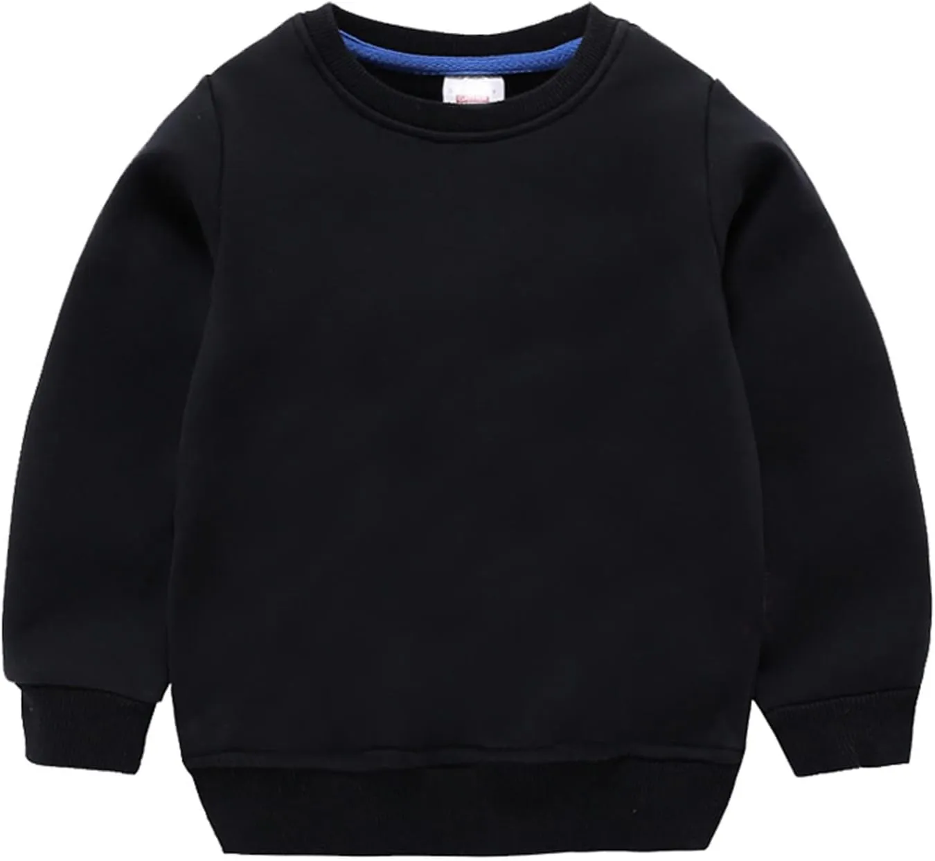 Boys Girls Crewneck Sweatshirts Kids Toddler Baby Sweatshirt Solid Cotton Soft Long Sleeve Uniform Shirts for Girls