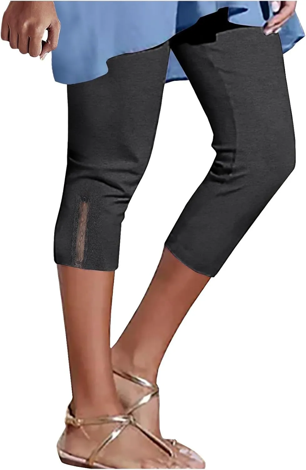 Capri Leggings for Women Women Women Capris Leggings Classic American Flag Print Yoga Running Pants Soft Capri Black