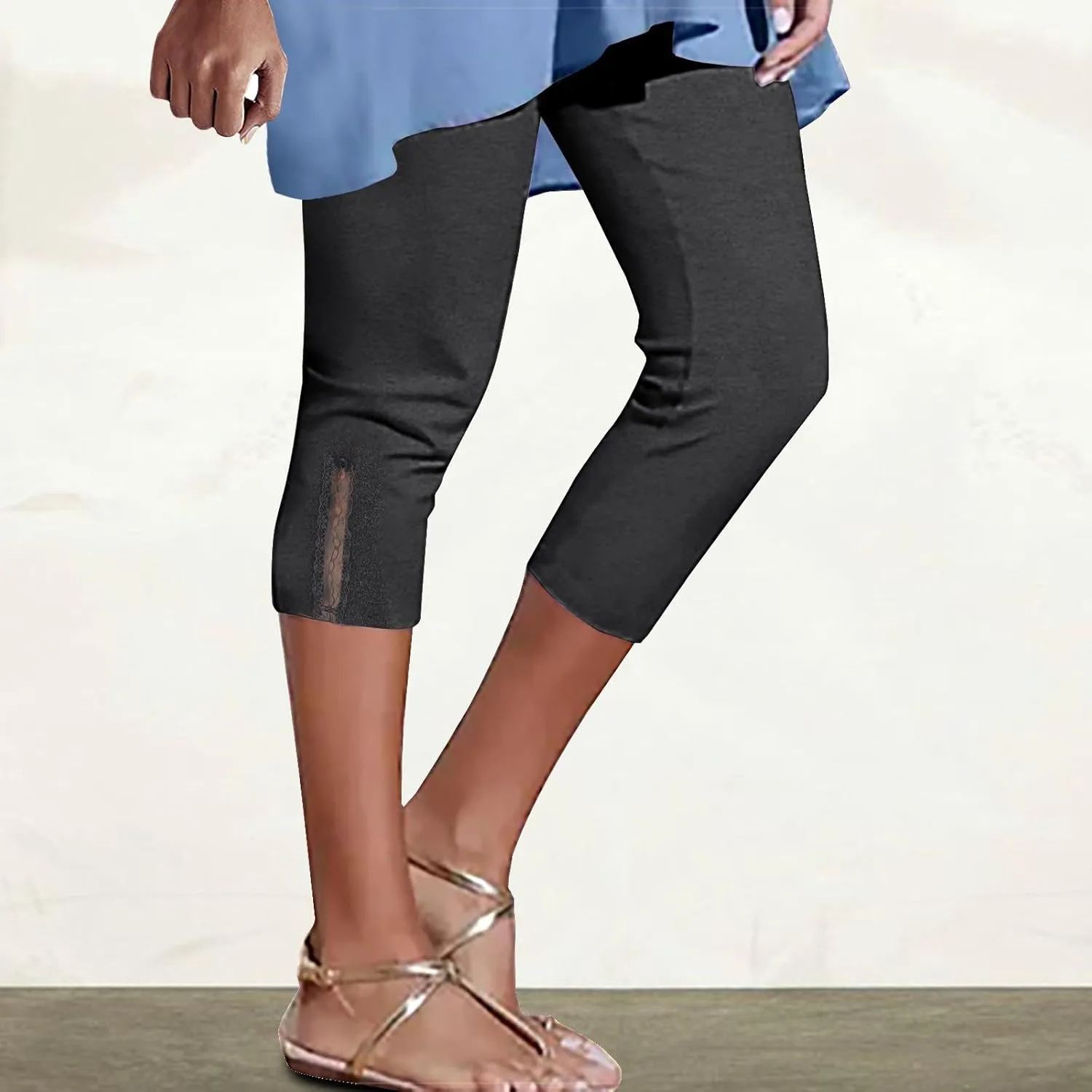 Capri Leggings for Women Women Women Capris Leggings Classic American Flag Print Yoga Running Pants Soft Capri Black