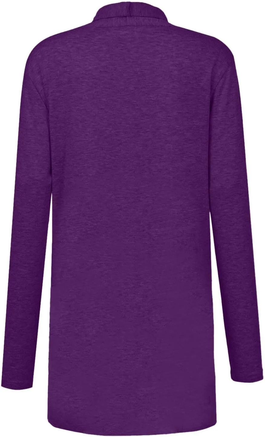 Cardigan Sweaters for Women, Casual Long Sleeve Open Front Solid Lightweight Cardigan Spring Oversized Soft Jackets