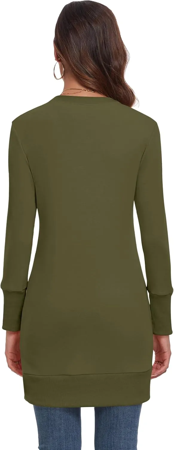 Cardigan Sweaters for Women Open Front Snap Button Knit Ribbed Cardigans Outfits