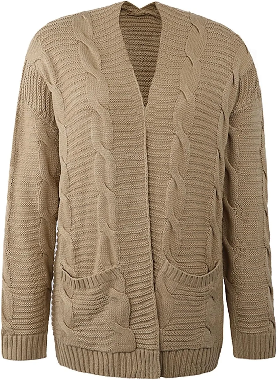 Cardigan Sweaters for Women Trendy Cable Knit Sweater Fall Clothes 2024 Long Sleeve Jackets Outerwear with Pockets