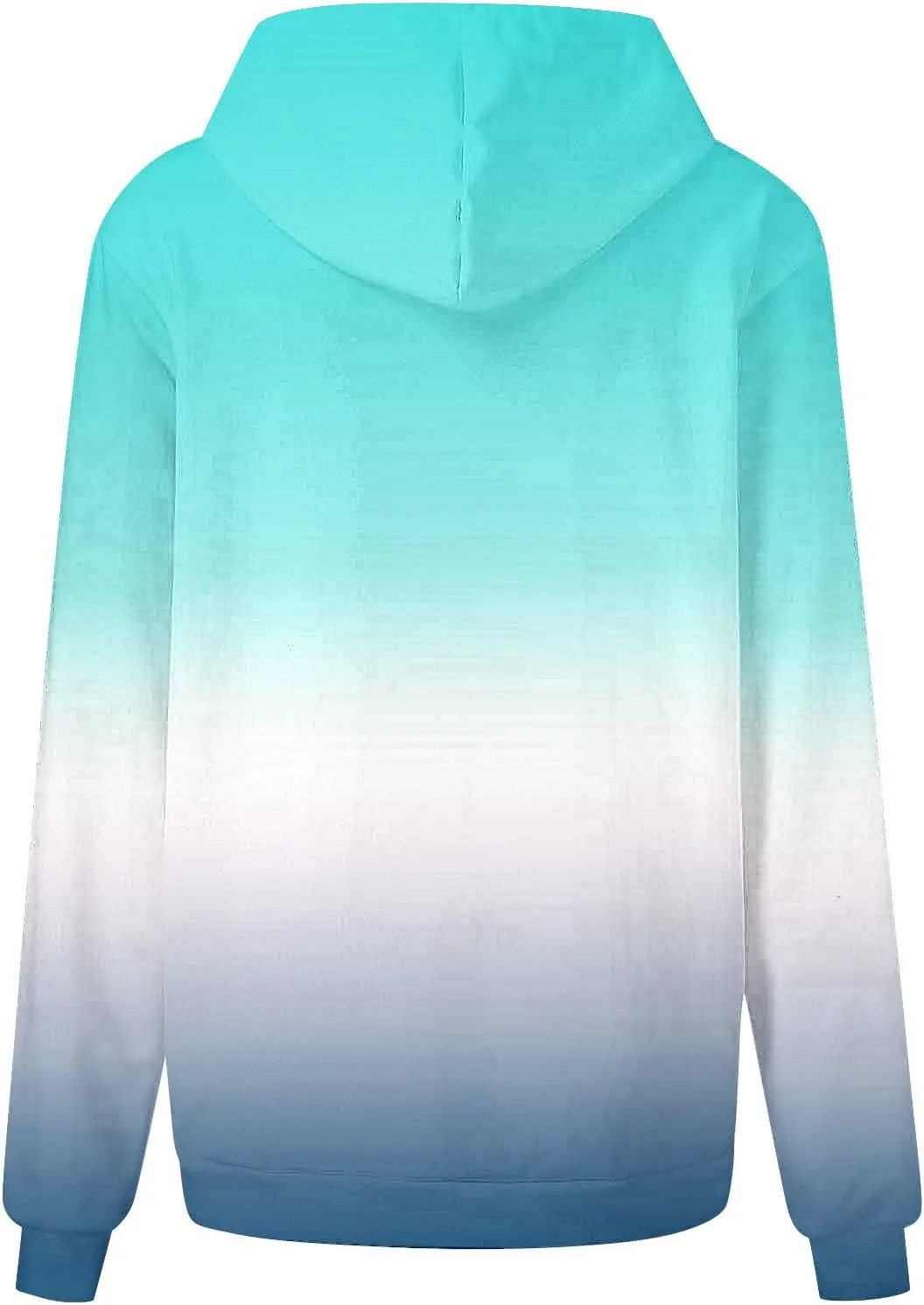 Casual Womens Tie Dye Fleece Hoodies Classic Neon Gradient Sweatshirts Loose Oversized Drawstring Pullover Tops