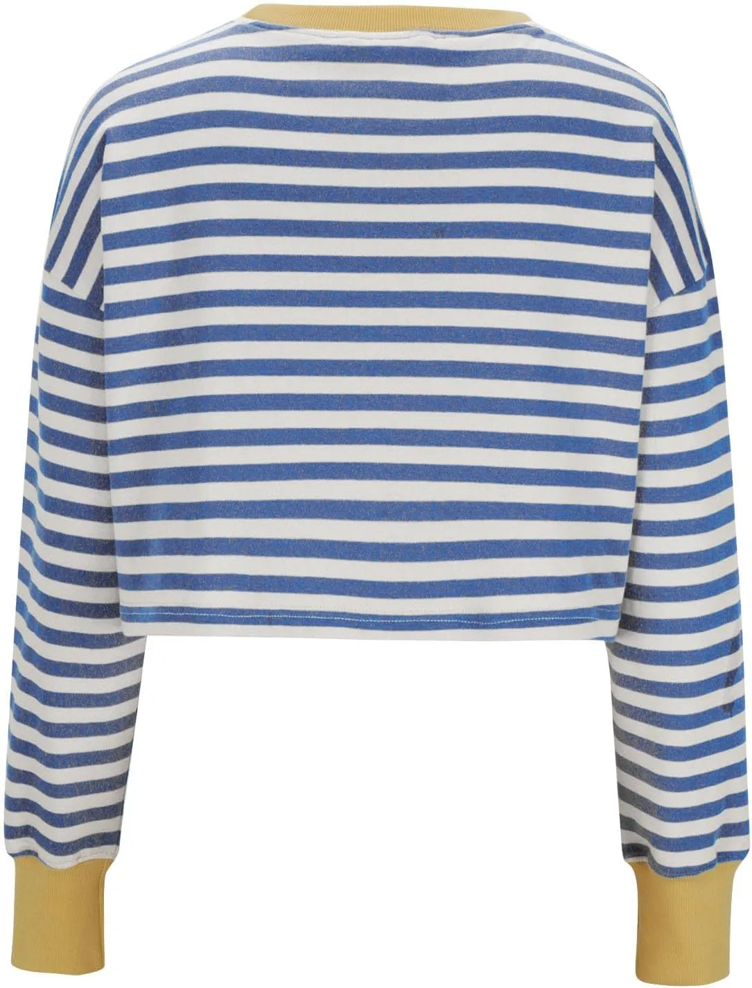 Cropped Long Sleeve Crew Neck Sweatshirt For Women 2024 Fall Fashion Striped Pullover Tops Y2K Clothes