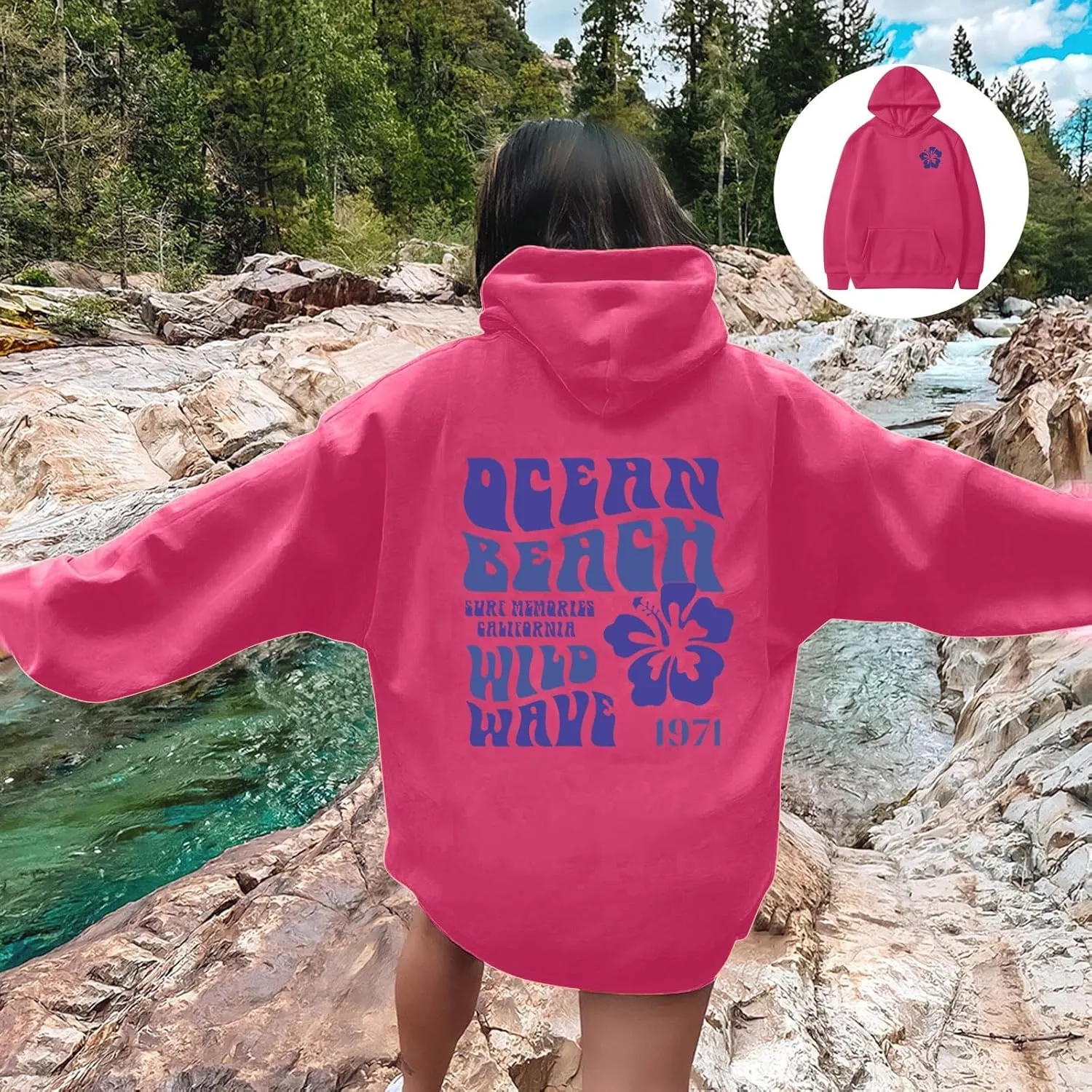 Cute Temperament Letter Print Sweatshirt for Womens Crewneck Casual Soft Hoodie Long Sleeve Comfort Pullover Home Suits