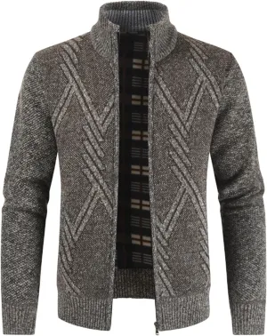 DuDubaby Mens Fleece Lined Jacket Men's Fashion Long Sleeve Warm Solid Color Hooded Jackets Tops