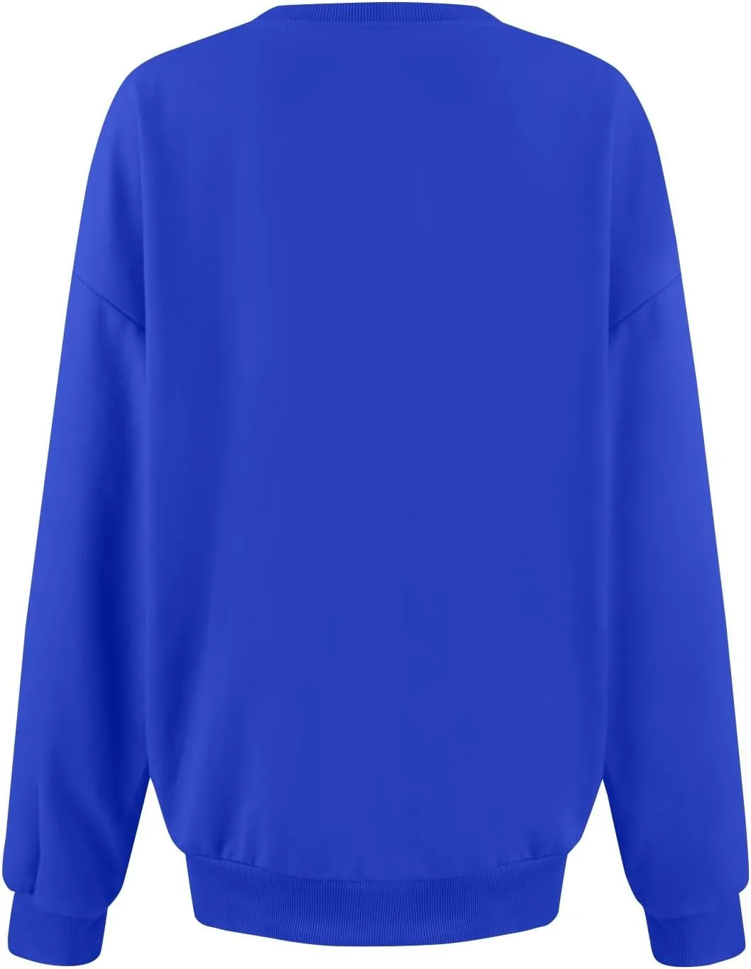 Fall Shirts For Women 2024 Women Fashion Casual Loose Solid Color Padded Crewneck Oversized Women Sweatshirt