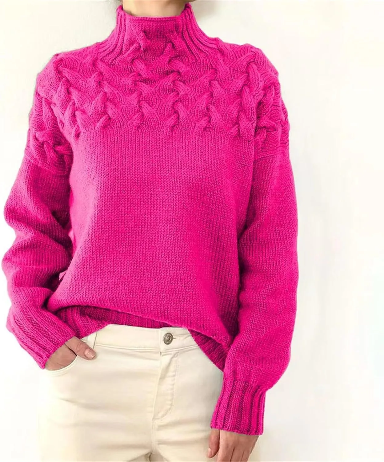 Fall Sweaters for Women Lightweight Pullover Sweater Oversized Loose Knitted Sweaters Round Neck Basic Knitwear