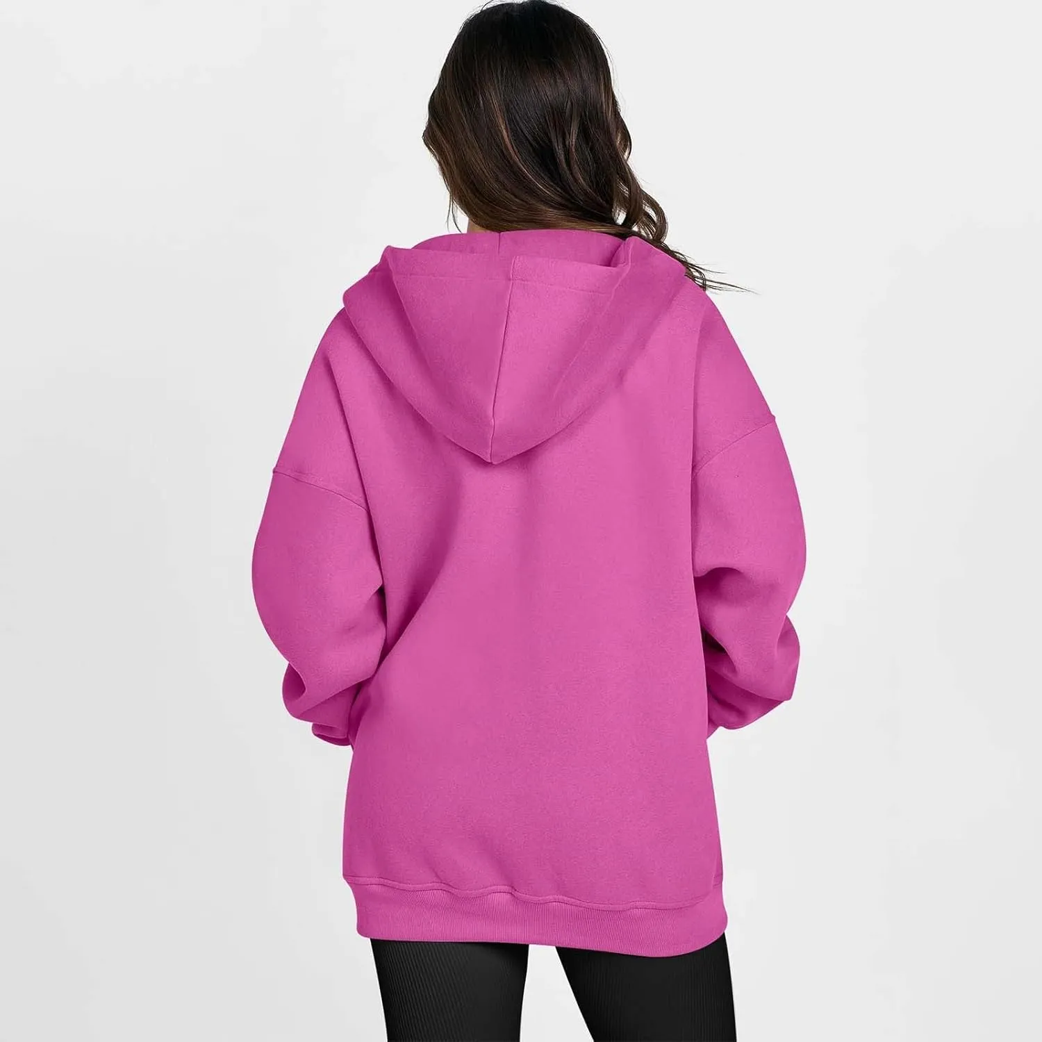 Fall Sweatshirts for Women Full Zip Up Hoodies Oversized Sweatshirt Y2K Clothing Casual Classic Jacket with Pockets