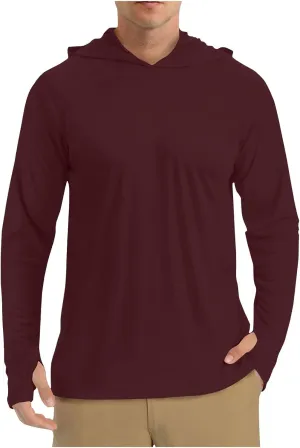 Fishing Shirts for Men Classic-Fit Fitness Long Sleeve Tops Quick Dry Sun Protection Comfort Lightweight Hoodie