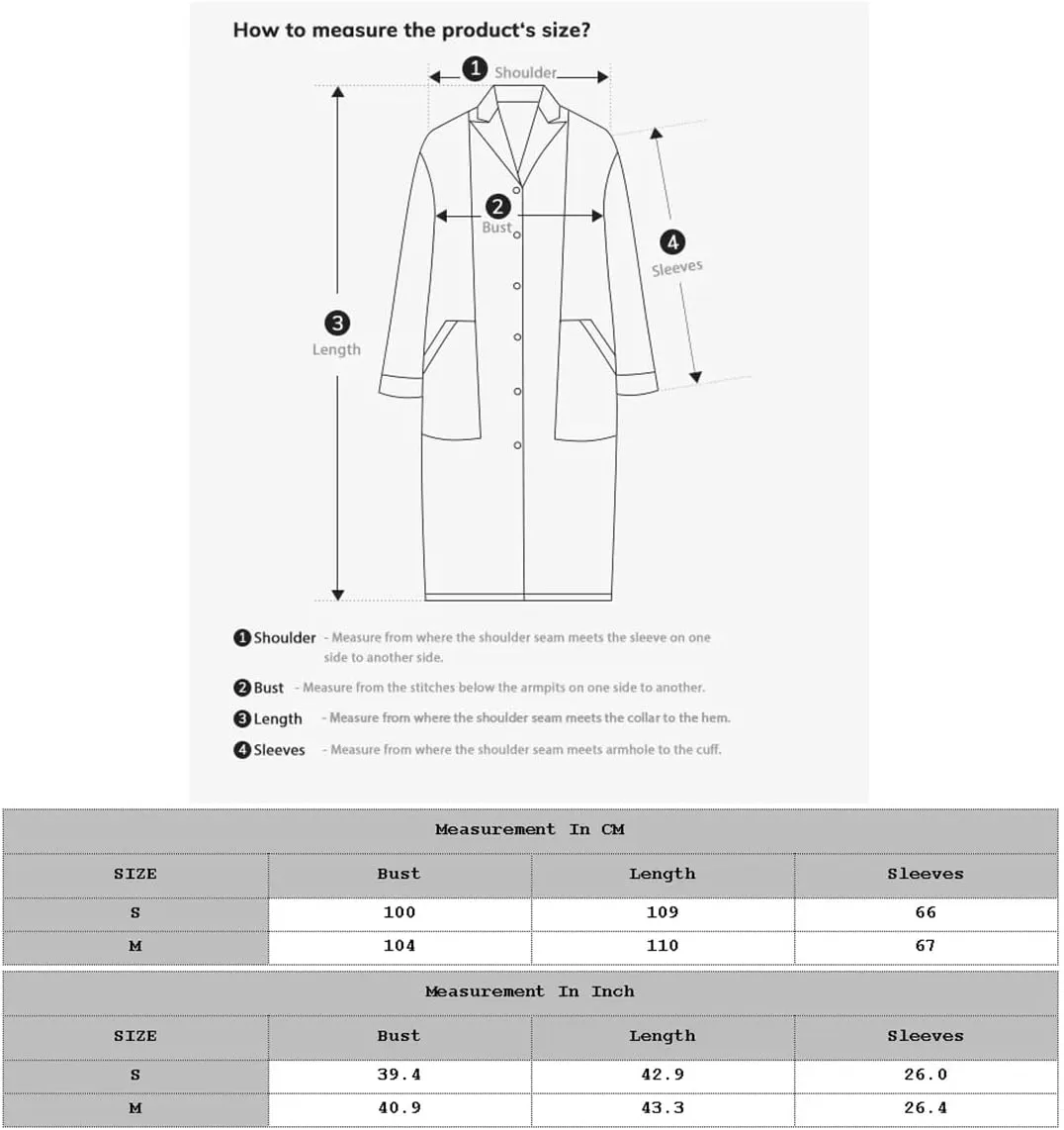 Fnfmrfmr Women Casual Long Double-Sided Woolen Jacket Double Breasted Lace-Up Wool Blend Coats