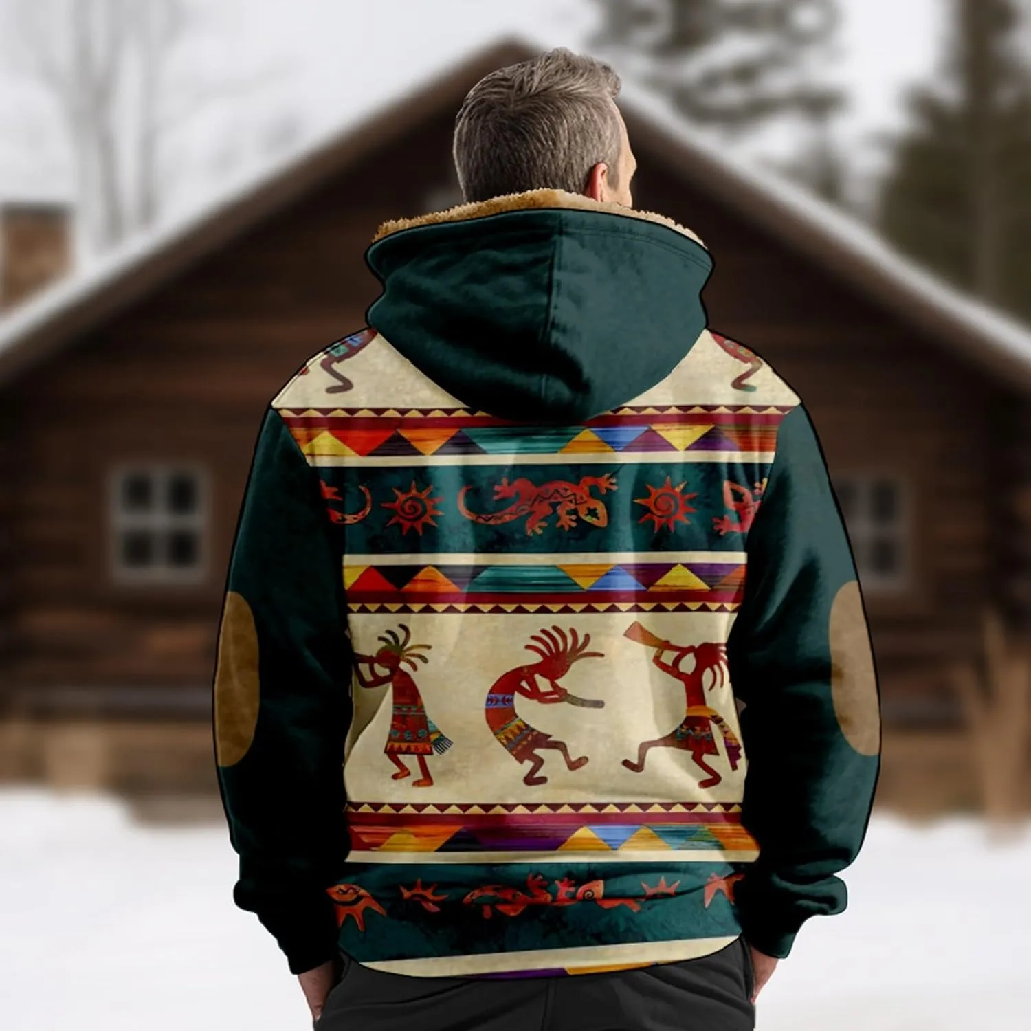 Gentle Loose Novelty Sweatshirts Long Sleeve Zipper Hooded Relaxed Coat Outerwear Jackets for Men
