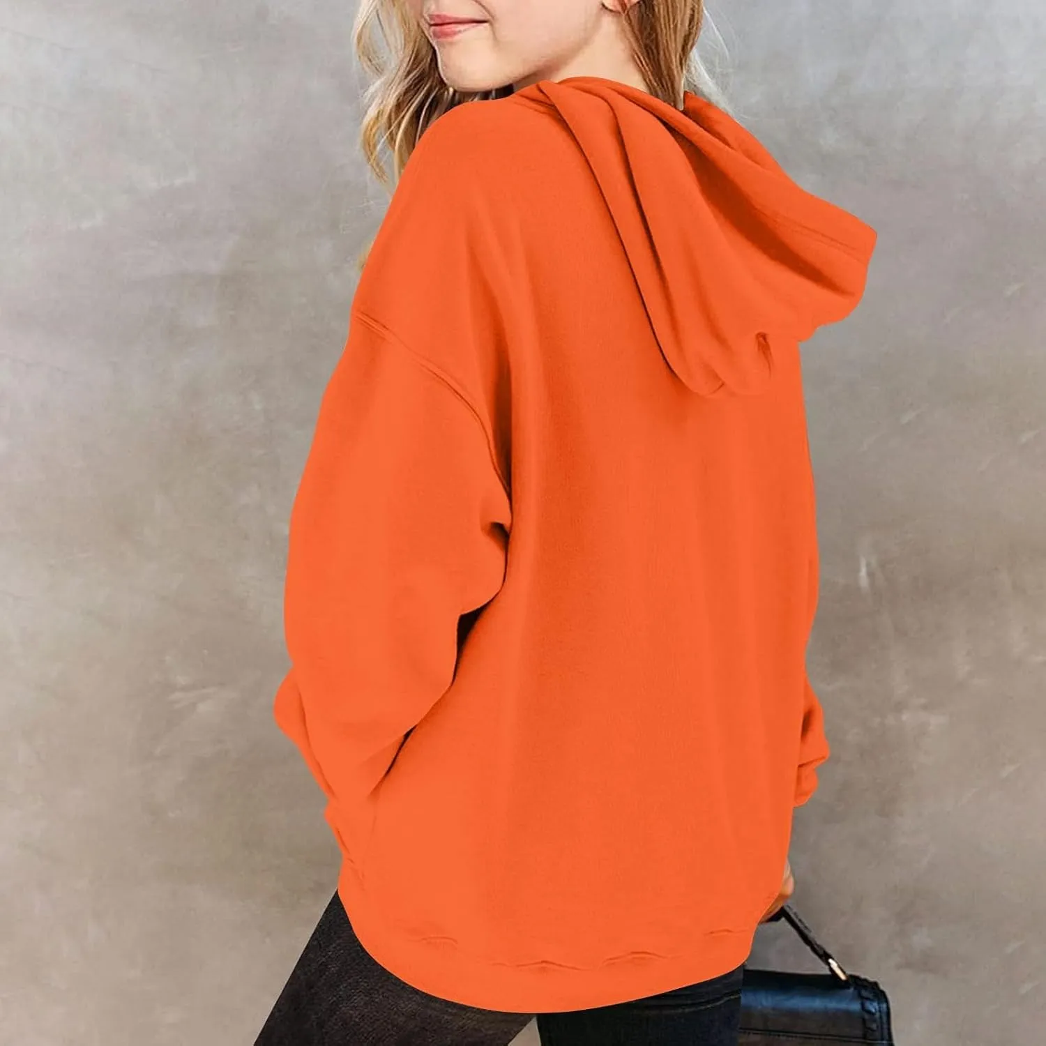 Girls Fashion Gradient Color Sweatshirt Casual Long Sleeve Hoodies Loose Soft Pullover Clothing Outfits with Pocket