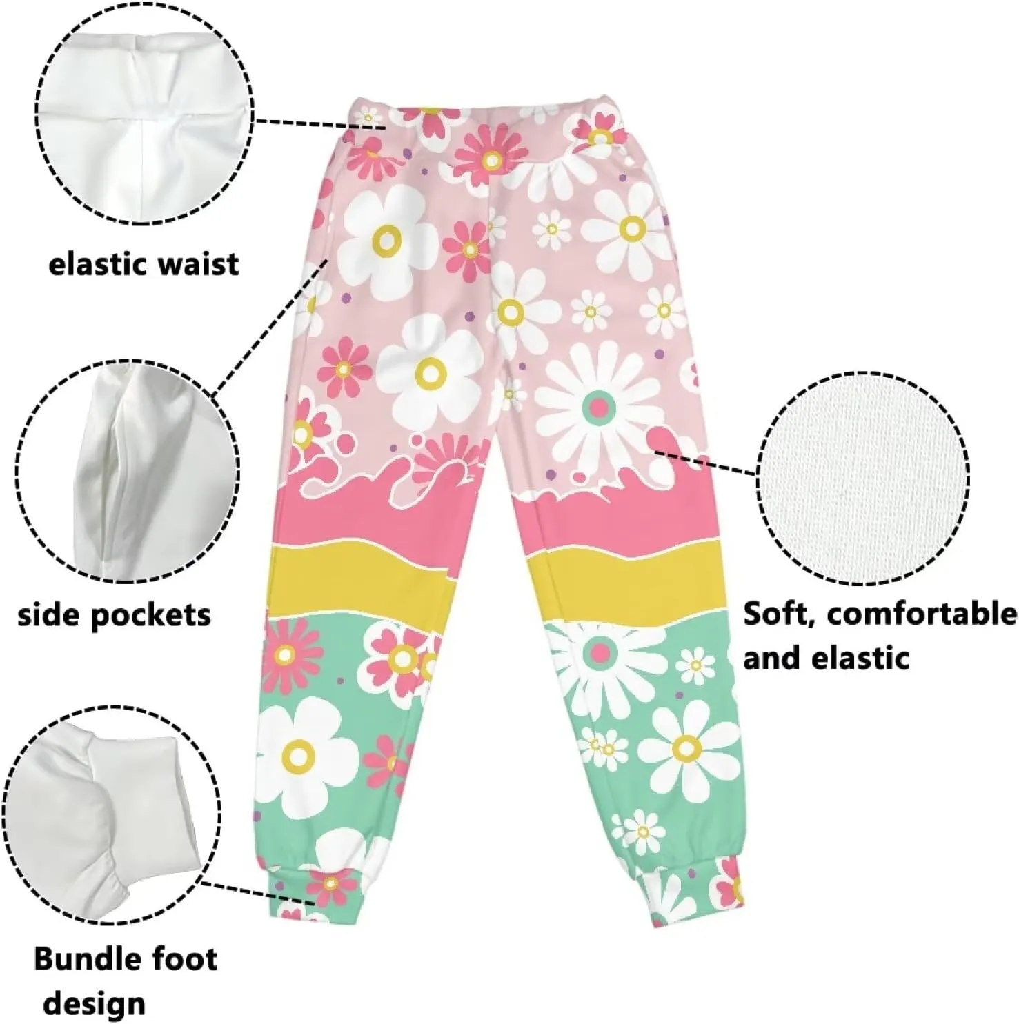 Girls' Sweatpants Active Yoga Pants Super Soft Athletic Performance Jogger Pants Size 4-15