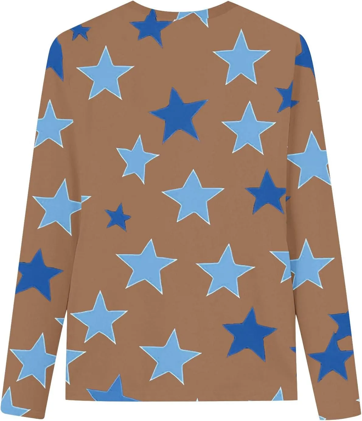Graphic Sweatshirt Girls Long Sleeve Star Print Crewneck Lightweight Pullover Relaxed Casual Cute Essential Top