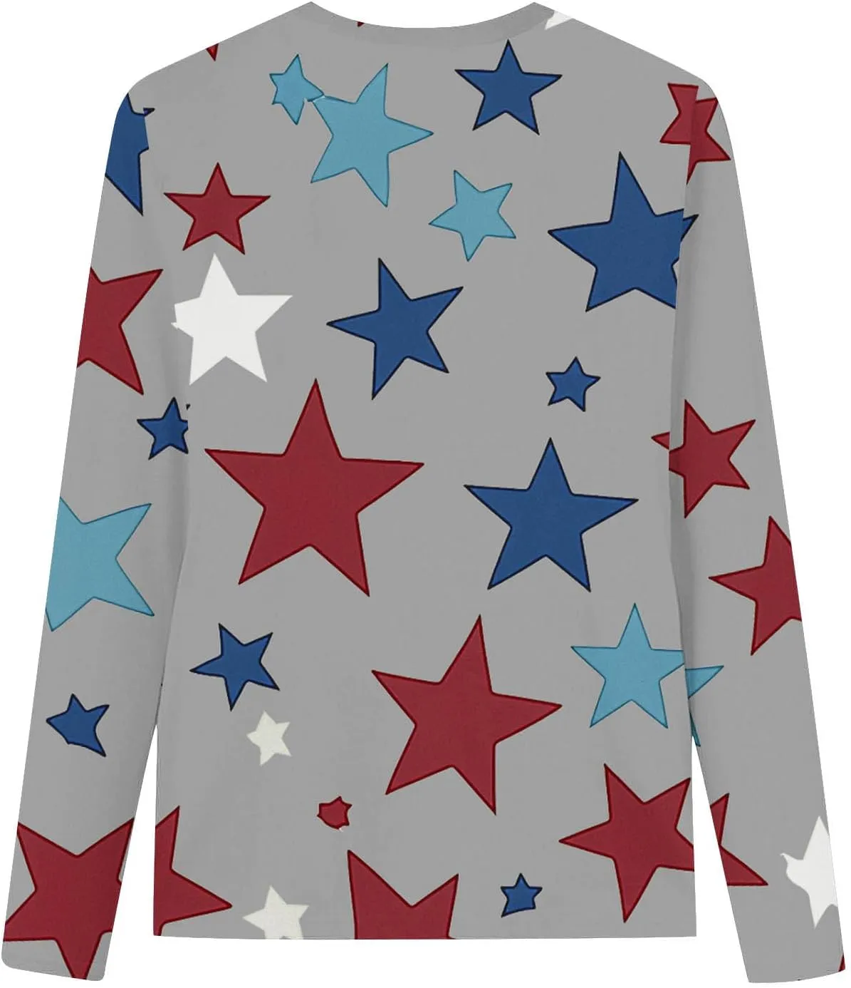 Graphic Sweatshirt Girls Long Sleeve Star Print Crewneck Lightweight Pullover Relaxed Casual Cute Essential Top