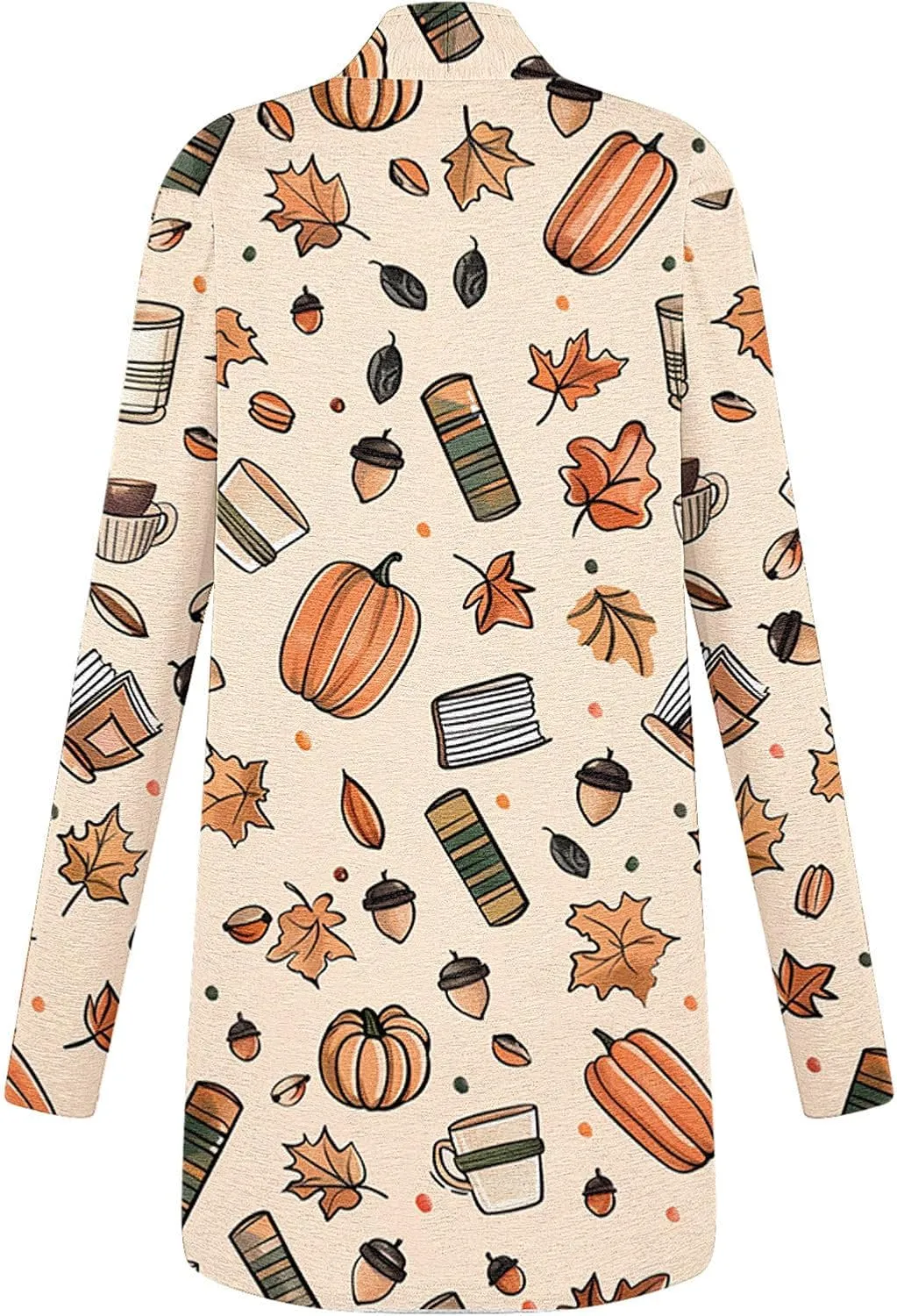 Halloween Cardigan for Women Fall Outfits 2024 Long Sleeve Pumpkin Cardigan Sweater Cute Print Knitting Cardigans