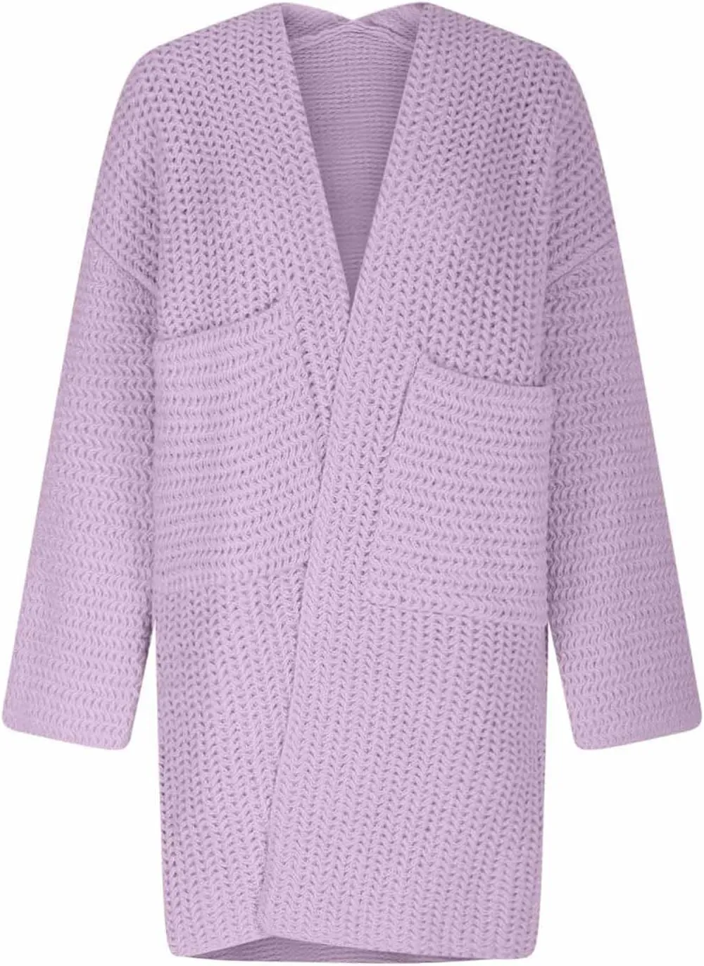 HGps8w Long Cardigans for Women Open Front Loose Casual Long Sleeve Cozy Chunky Knit Outerwear Jackets with Pockets