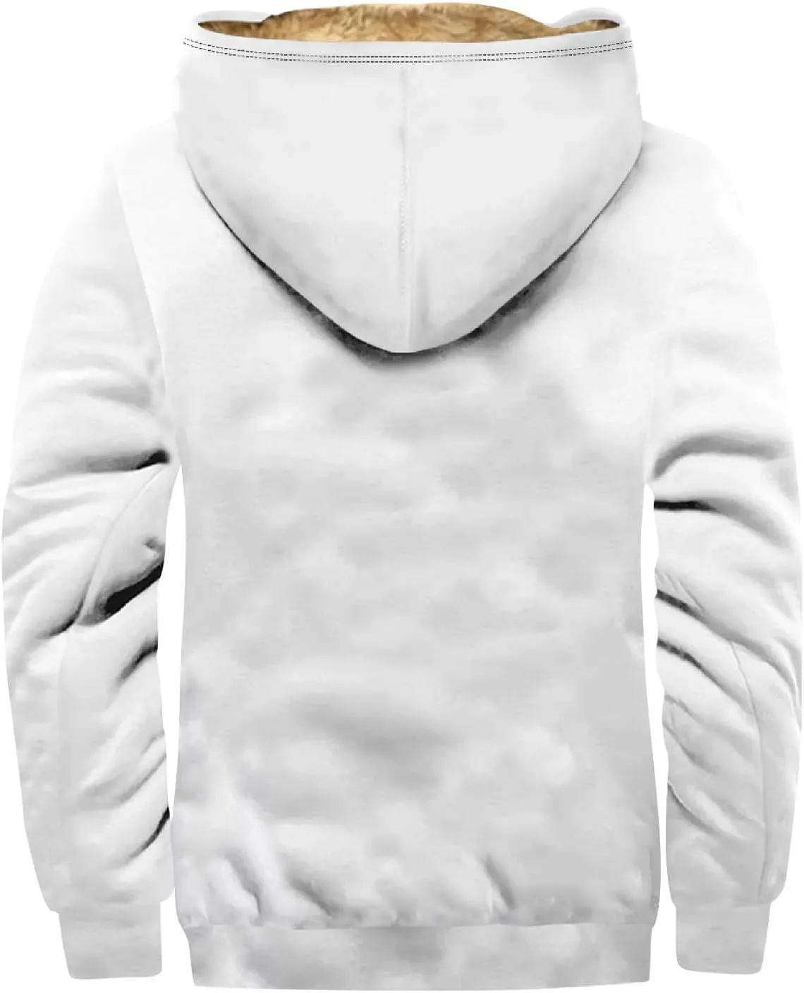 Hoodies for Men Full Zip Up Hoodie Thick Fleece Jacket Sherpa Lined Flannel Hoodie Fall Fashion Warm Soft Coat