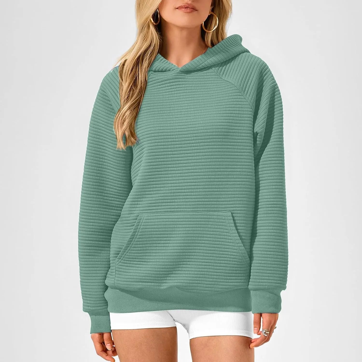 Hoodies for Women Long Sleeve Striped Cotton Sweatshirt 2024 Fall Fashion Soft Casual Pullover Tops With Pocket