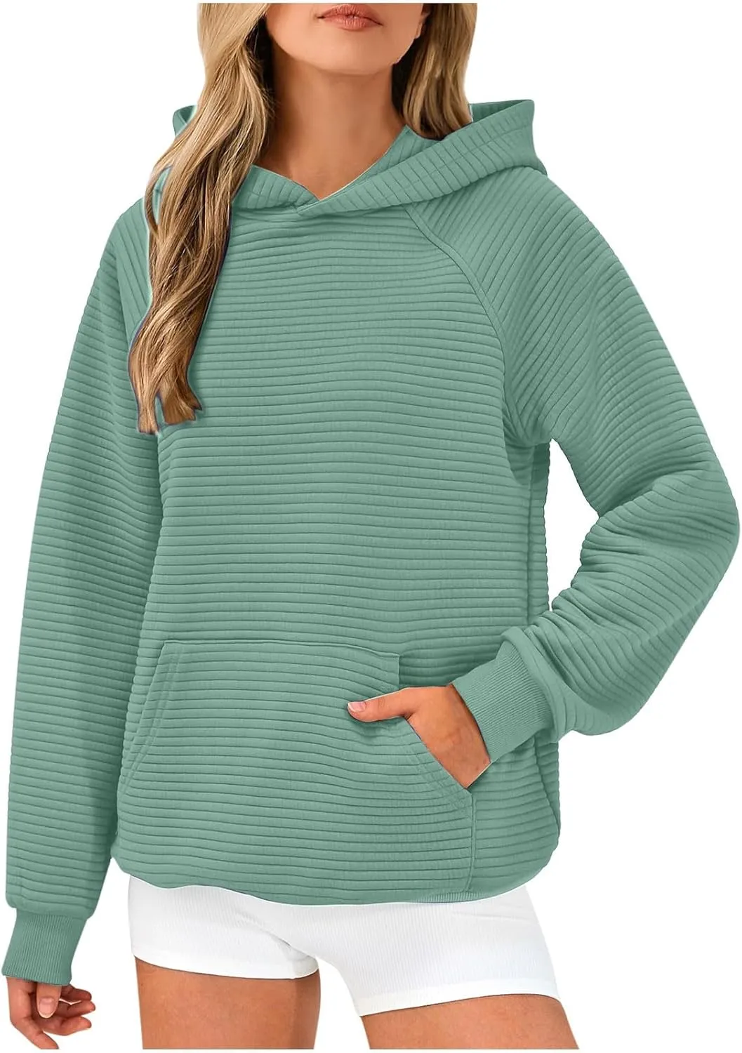 Hoodies for Women Long Sleeve Striped Cotton Sweatshirt 2024 Fall Fashion Soft Casual Pullover Tops With Pocket