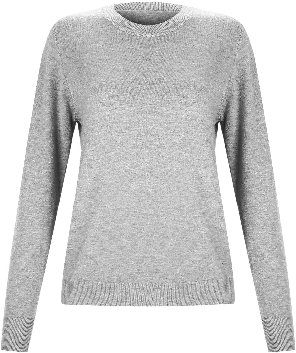 iLH Sweater for Women 2024 Fall Winter Merino Sweaters Cozy Knit Pullover Tops Long Sleeve Crew Neck Lightweight Shirts