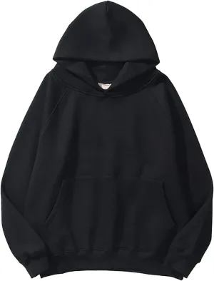 iLH Womens Classic Hoodies Drop Shoulder Kangaroo Pocket Pullover Hooded Sweatshirts For Women Fall Outdoor Leisure Hoodies