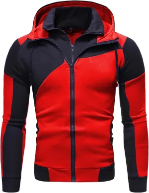 Jackets For Men With Hoodie Long Sleeve Hooded Sweatshirt Sports Outdoor Running Biking With Zip Pockets, S-4XL