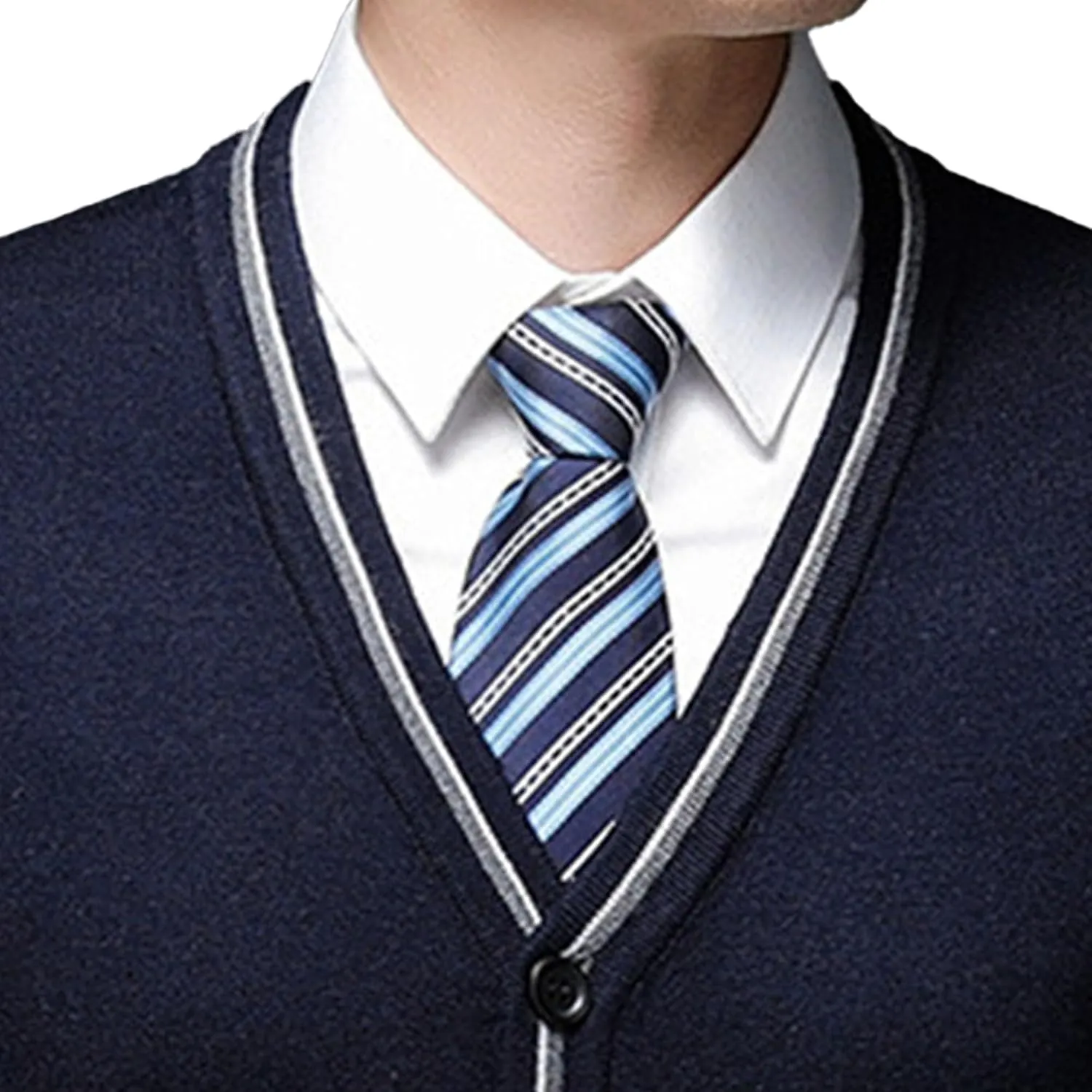 JEShifangjiusu Men'S Cardigan Sweaters Wool Blend V Neck Button Down Sweaters Casual Solid Color Lightweight Knitted Overcoat