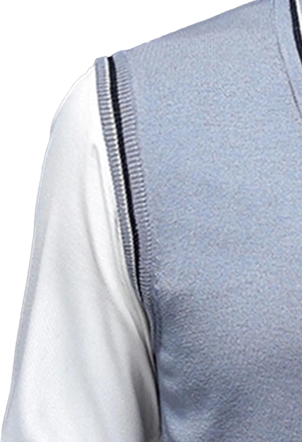JEShifangjiusu Men'S Cardigan Sweaters Wool Blend V Neck Button Down Sweaters Casual Solid Color Lightweight Knitted Overcoat