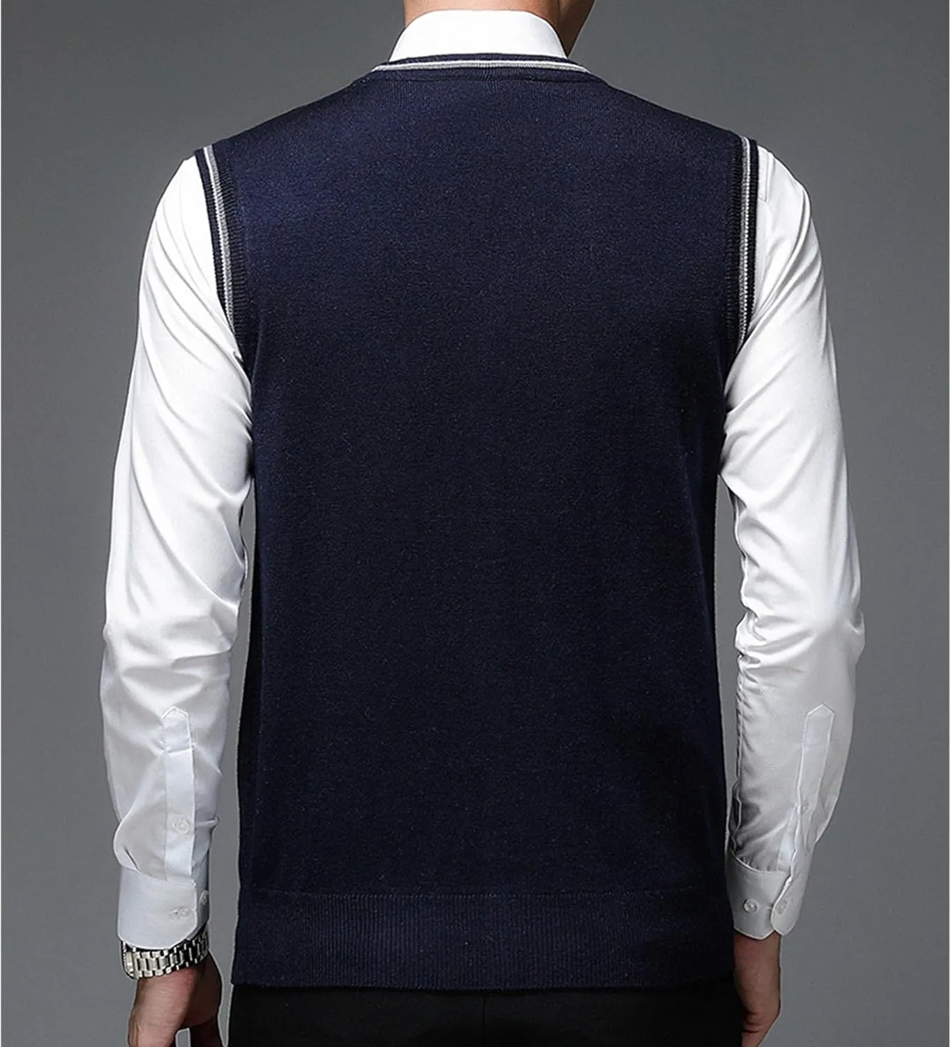 JEShifangjiusu Men'S Cardigan Sweaters Wool Blend V Neck Button Down Sweaters Casual Solid Color Lightweight Knitted Overcoat