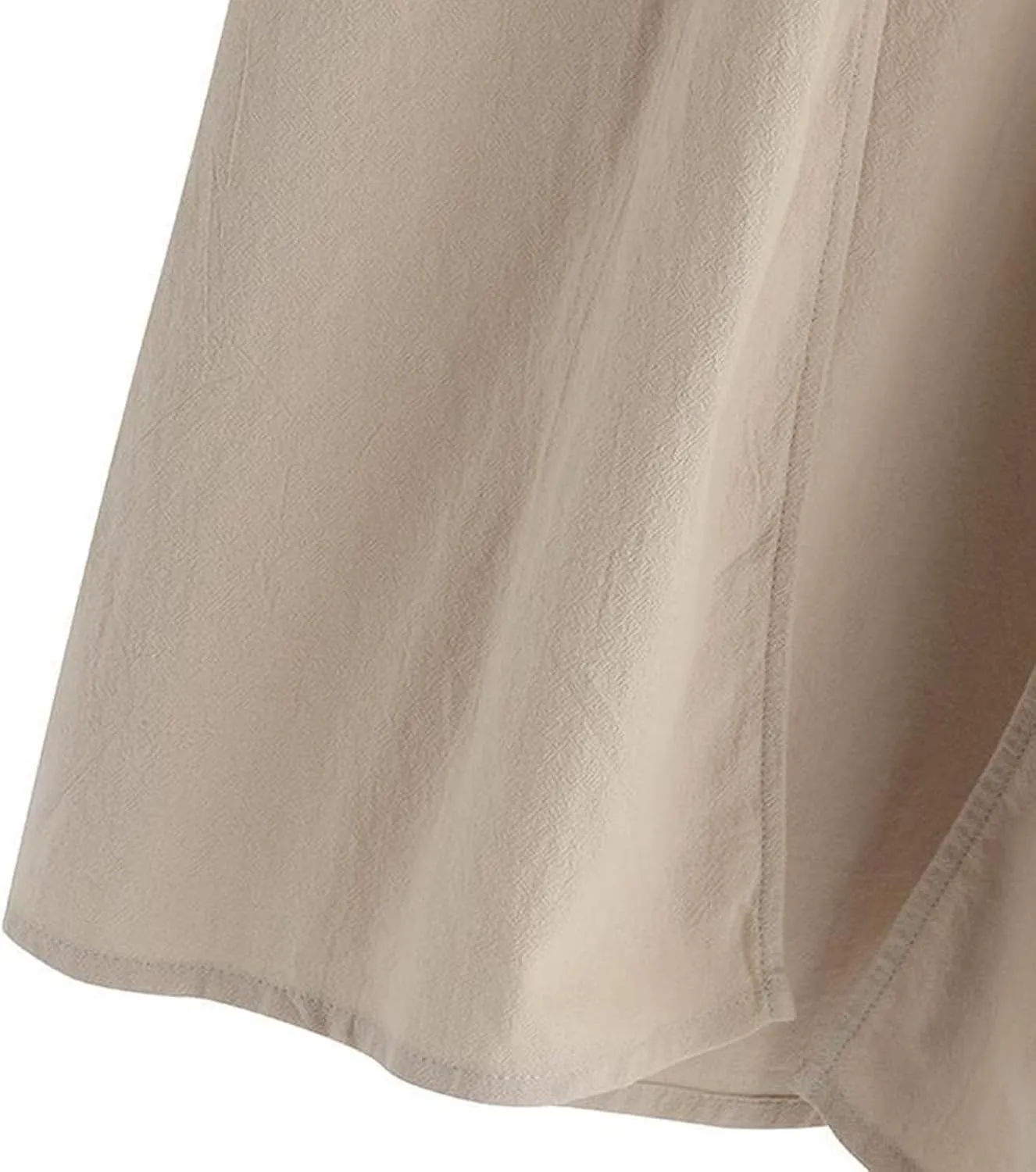 JOAU Women Fall Long Sleeve Solid Color Cotton Linen Cardigans Outwear Loose Fit Casual Lightweight Long Coat with Pockets
