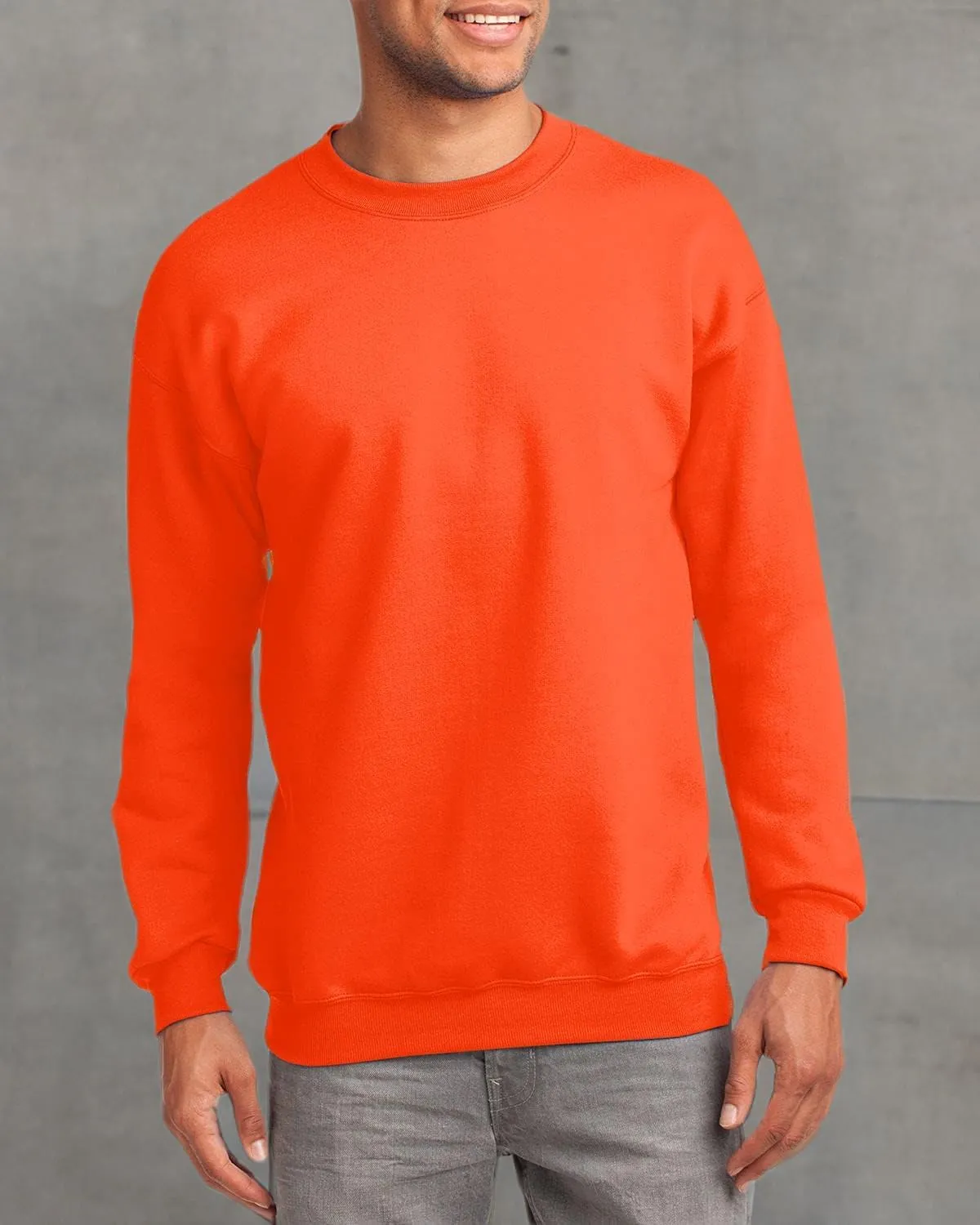 JustBlanks Fleece Sweatshirt for Men Tall Mens Sweatshirt Crewneck Sweatshirt Relaxed-Fit Pullover Sweatshirt