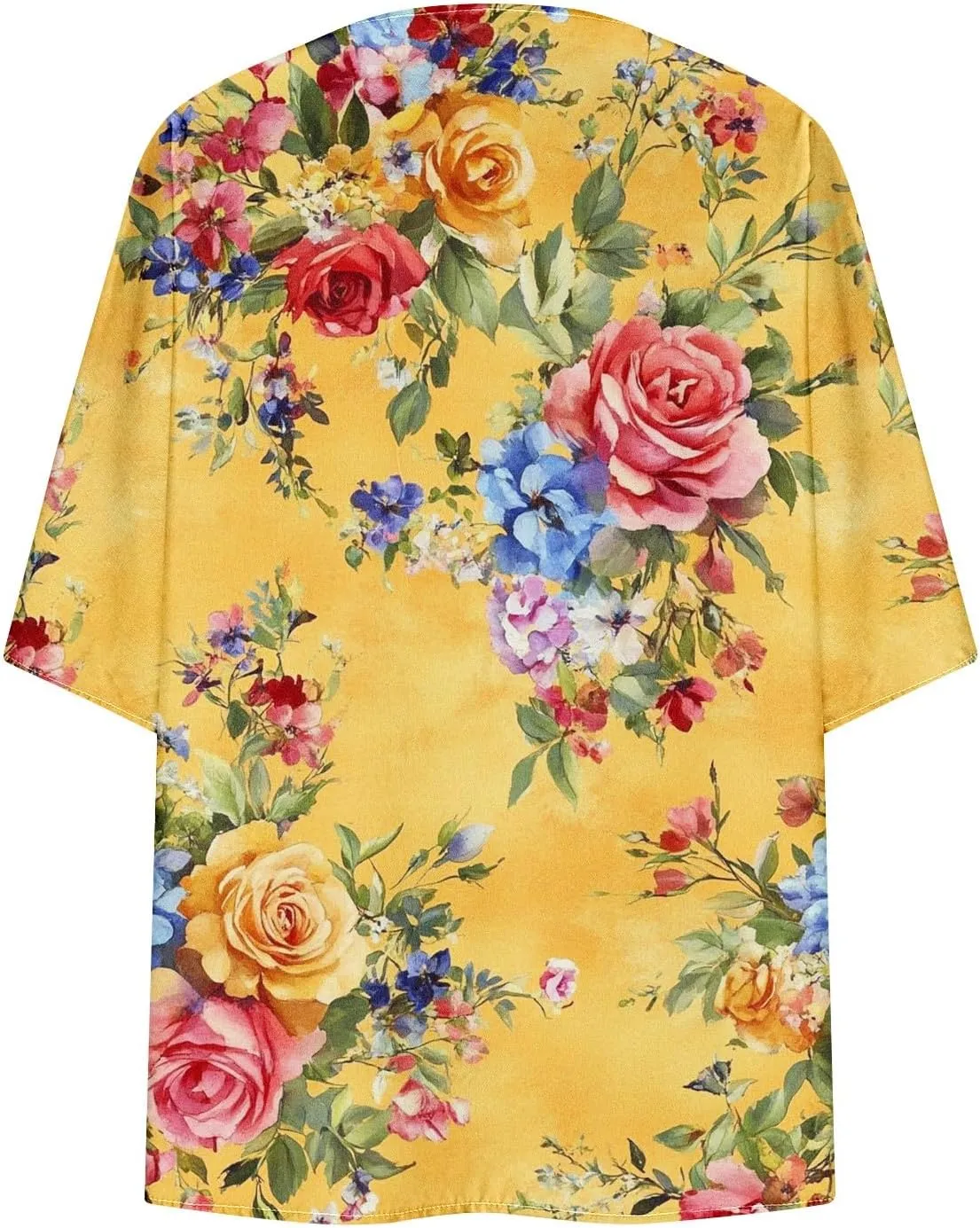 Kimono Cardigans for Women Lightweight Bathing Suit Cover Up 3/4 Sleeve Cardigan Summer Vacation Outfits