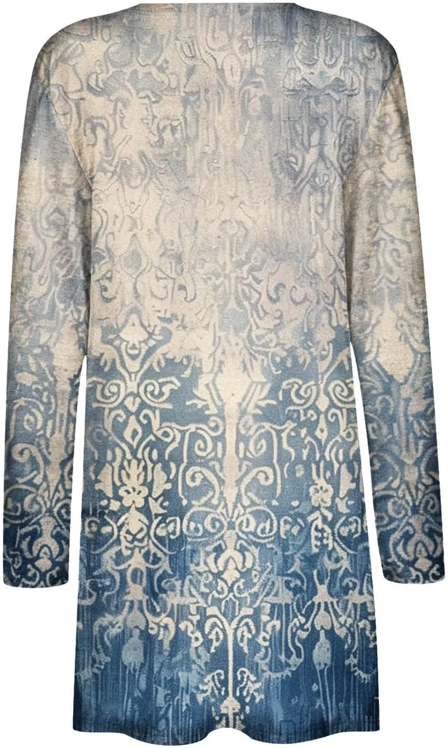 Kimonos for Women Summer Long Sleeve Kimono Lightweight Beach Cover Ups Vacation Open Front Cardigans