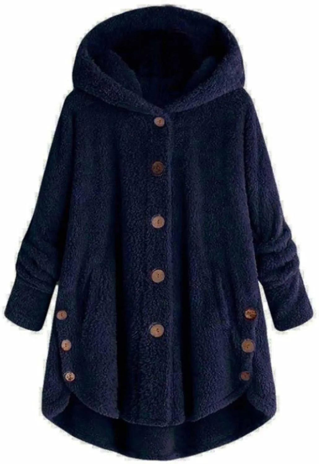 LCMTWX Winter Coats Coats Warm Plush Hooded Jackets Up Button Cardigan Trendy Plaid Fuzzy Outerwear Womens Fall Jackets