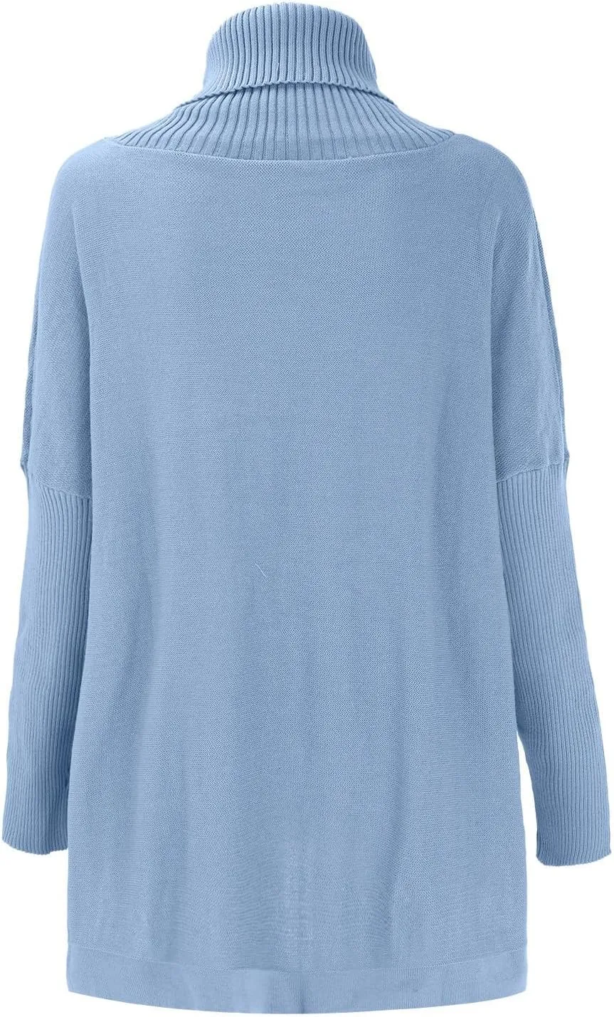 LCMTWX Women's Oversized Sweaters 2023 Long Sleeve Turtleneck Sweater Casual Long Sleeve Crewneck Fashion Fall Clothes
