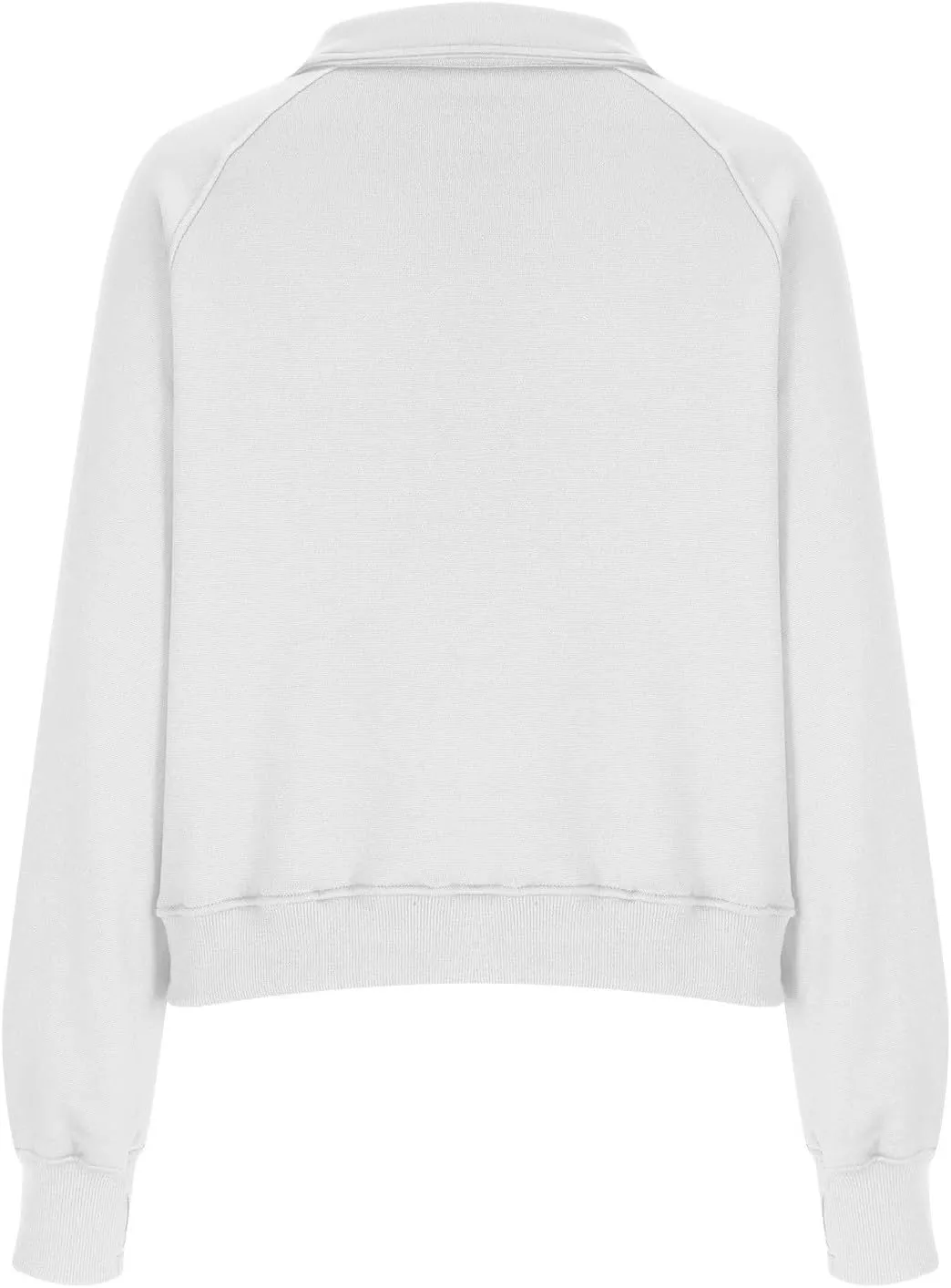 lcziwo Womens Oversized Cropped Sweatshirts Half Zip Lapel Fleece Pullover Quarter Zipper Long Sleeve Tops with Pocket