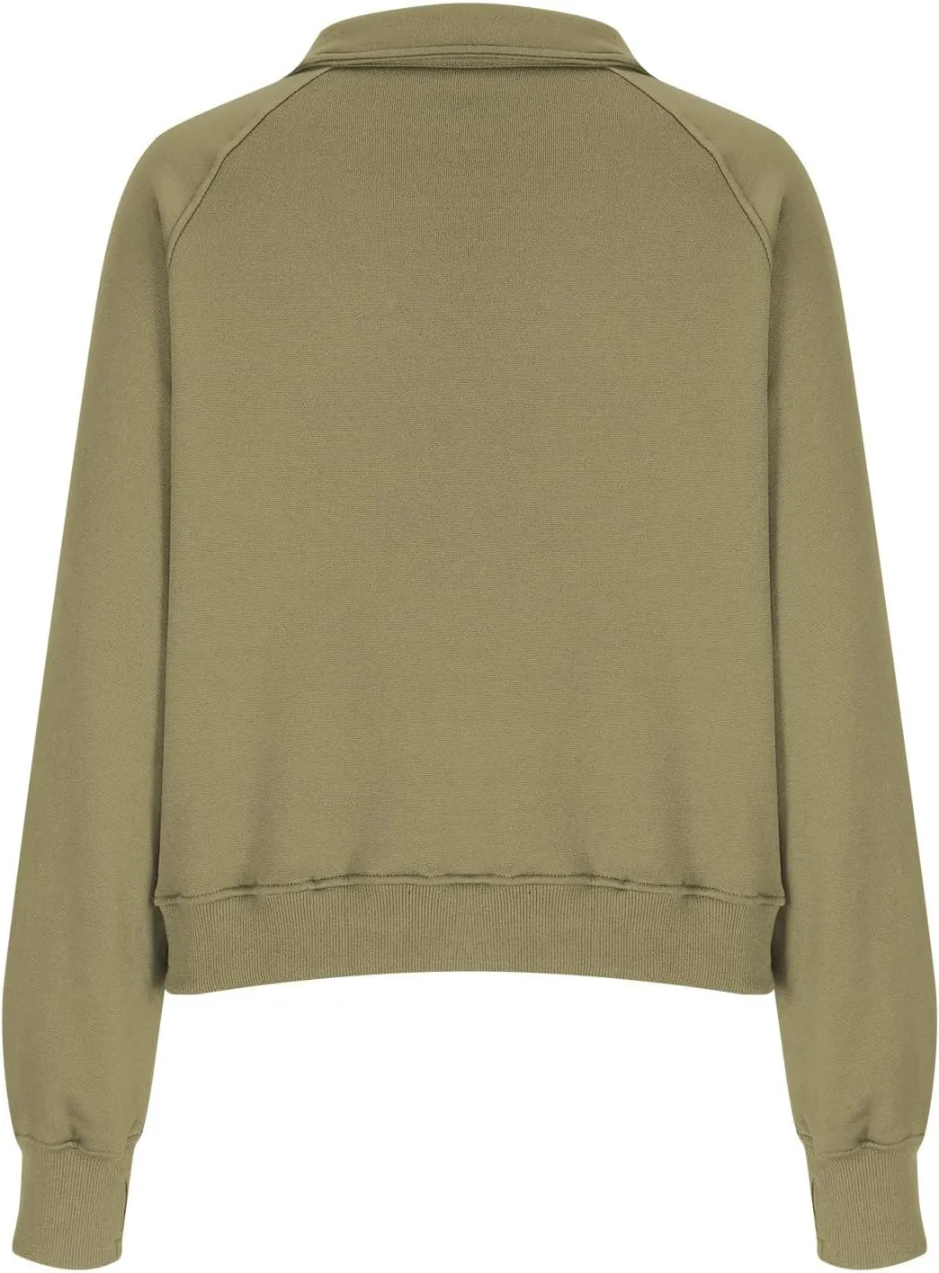 lcziwo Womens Oversized Cropped Sweatshirts Half Zip Lapel Fleece Pullover Quarter Zipper Long Sleeve Tops with Pocket