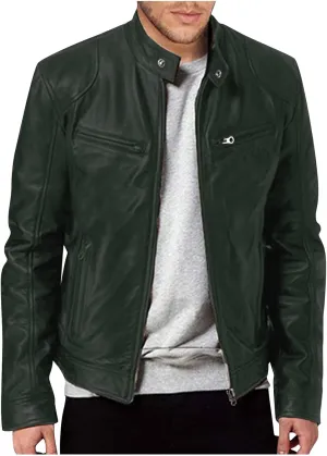 Leather Jacket Men Long Sleeve Bomber Motorcycle Jackets Zip Up Outwear Sports Basic Biker Winter Coat with Pockets