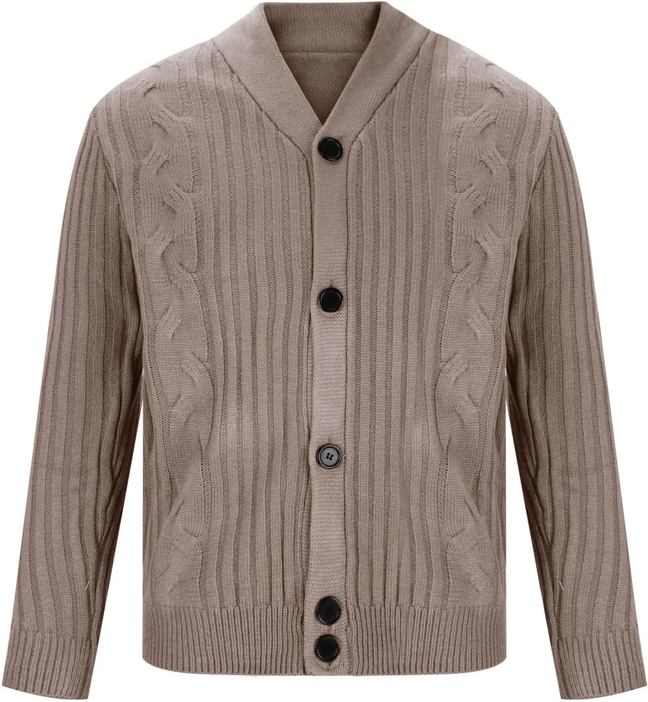 Lightweight Cardigan for Men Button Down Knit Sweater Winter Cable Sweater Casual Open Front Sweater
