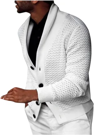 Lightweight Sweaters for Men Eyelet Sweater Casual Knit Sweaters Big and Tall Cardigan Slim Fit Button Down Sweaters