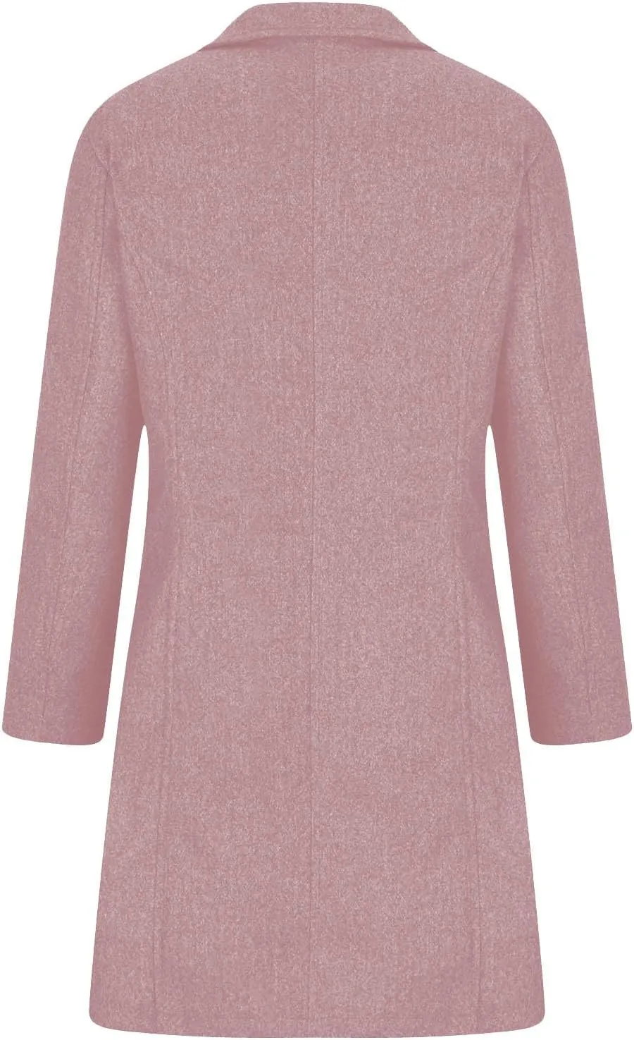 Lmdudan Long Pea Coats for Women Winter Stand Collar Single Breasted Wool Coats Wool Blend Peacoat Thicken Blazer Jackets