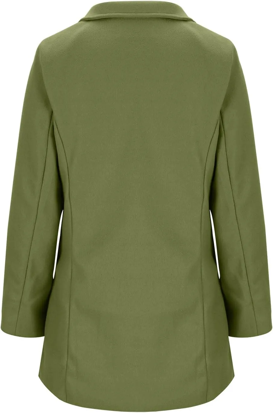 Lmdudan Women Wool Blend Open Front Jacket Elegant Lapel Collar Cardigan Coat Fashion Solid Color Cozy Winter Outerwear Tops